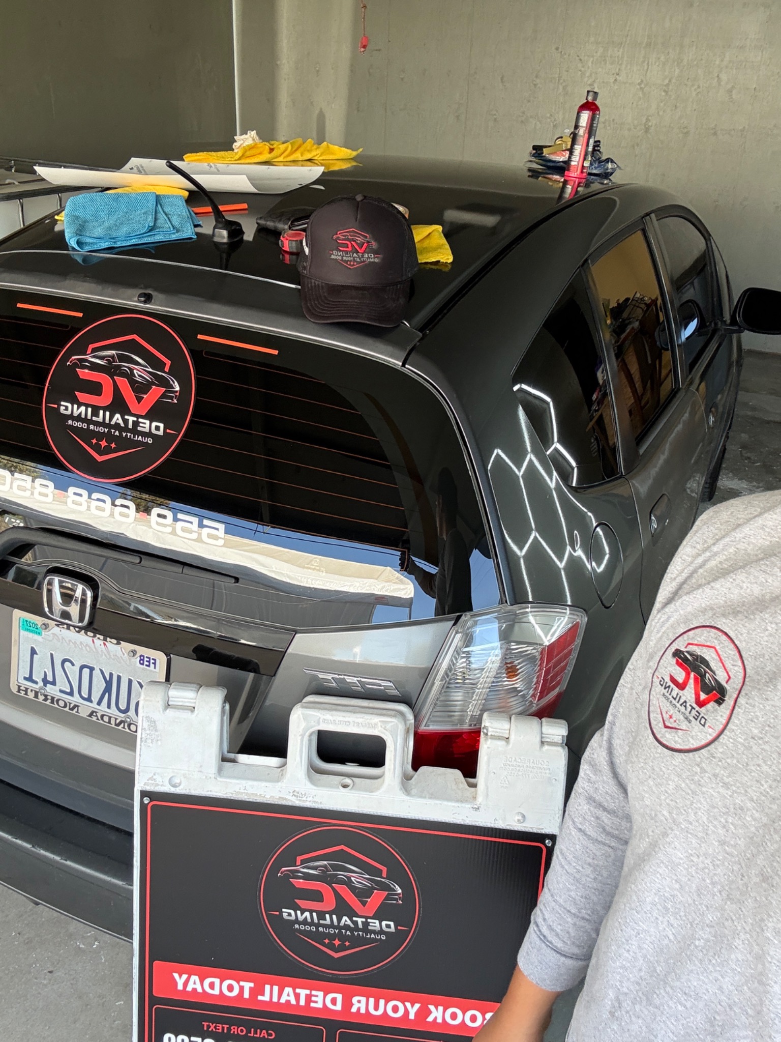 VC Detailing branded mobile detailing setup